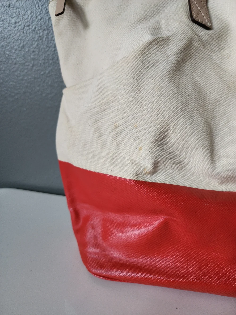 Kate Spade New York Eat Cake For Breakfast Canvas Tote Cream Red